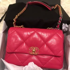 (Box for sale) Chanel 19 Large Handbag (bag not for sale)